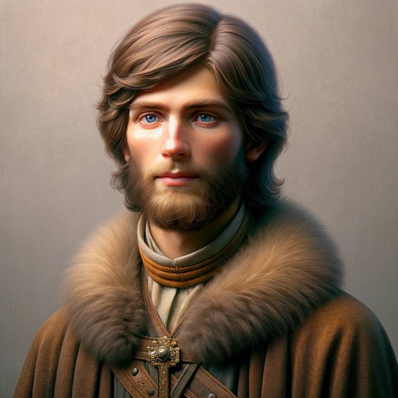Портрет Александра Ярославовича в возрасте 20 лет — перед Невской битвой