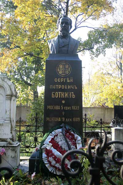 могила Боткин С.П. Новодевичье кладбище Санкт-Петербург